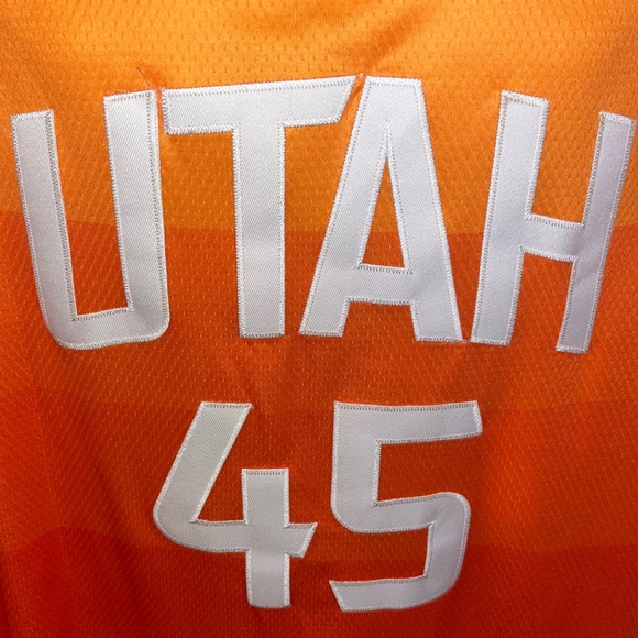 🏀NBA UTAH JAZZ Donovan Mitchell #45 City Jersey Gold size 52 (XXL) by Nike - Picture 9 of 13